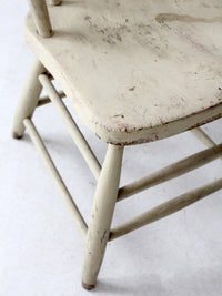 antique painted bow back spindle chair