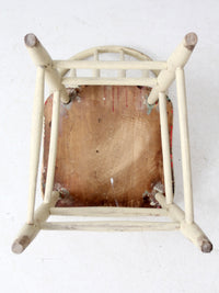antique painted bow back spindle chair