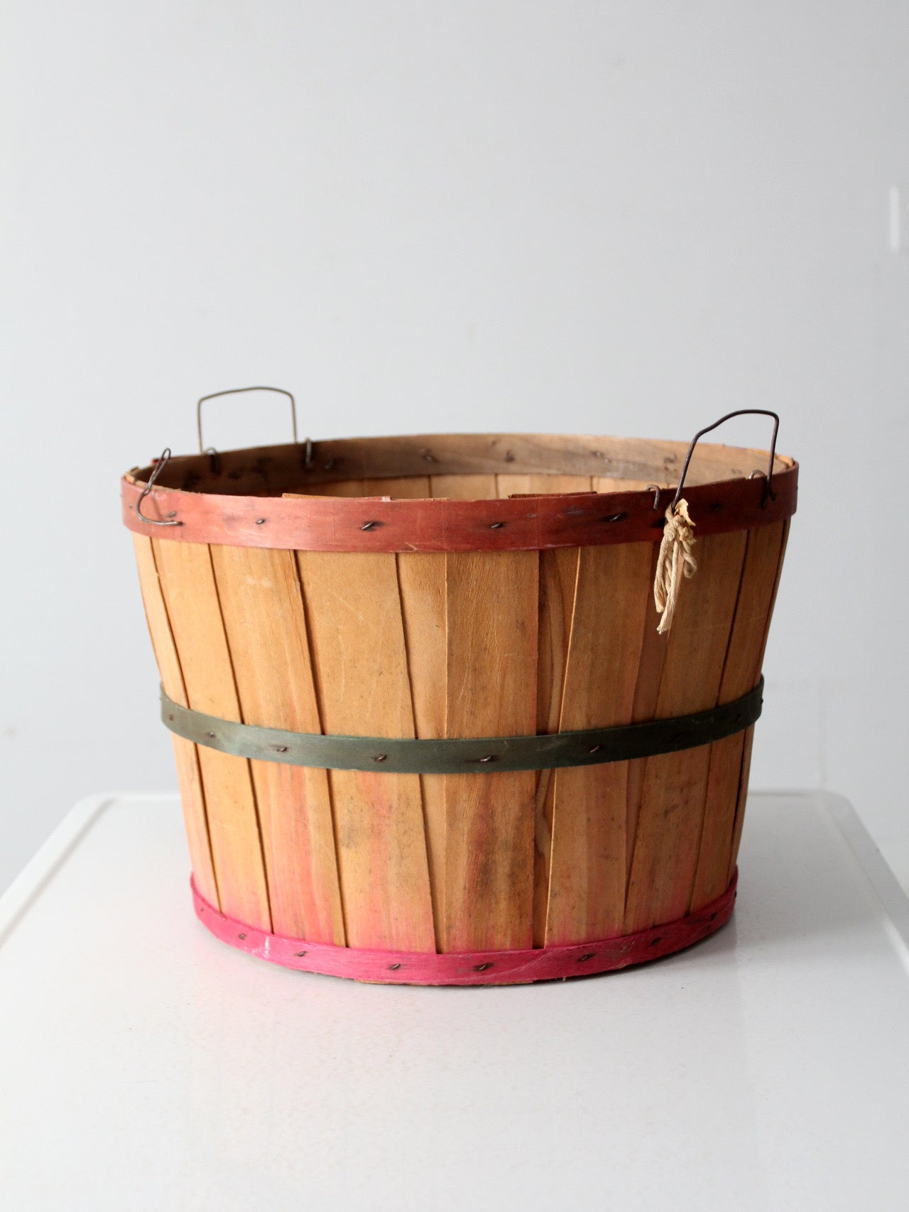 vintage wooden orchard basket