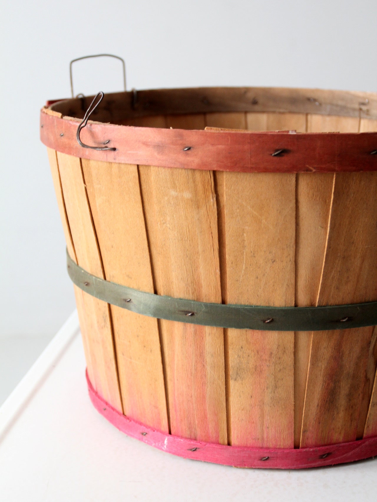 vintage wooden orchard basket