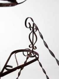 vintage wrought iron spiral plant stand