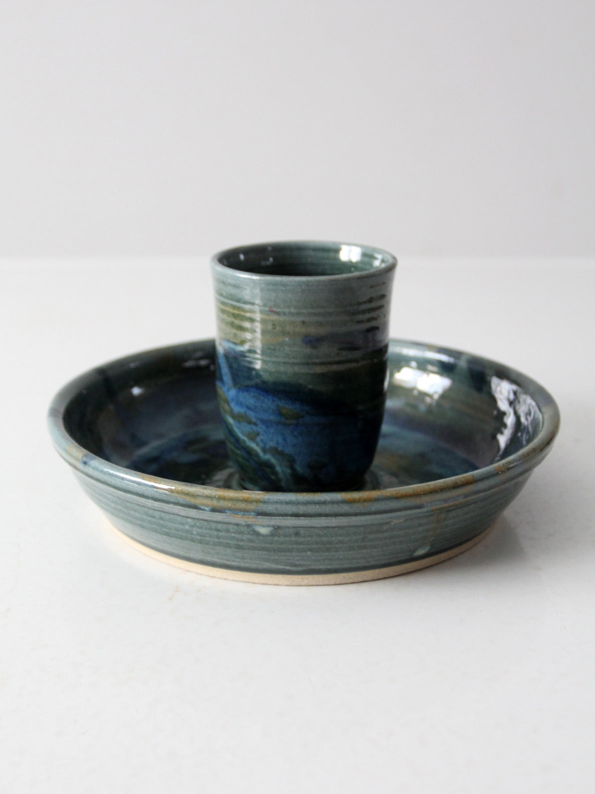 vintage studio potttery chicken roaster