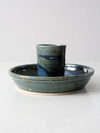 vintage studio potttery chicken roaster