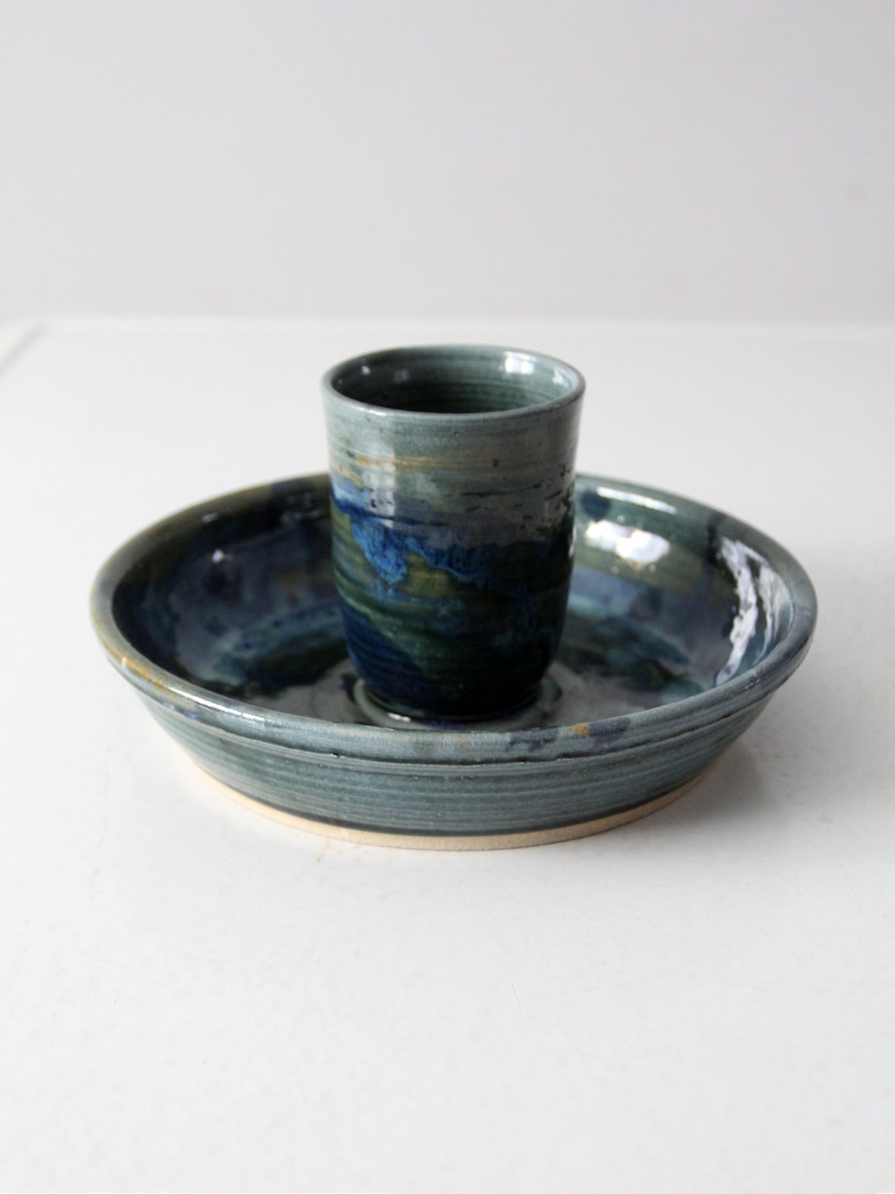 vintage studio potttery chicken roaster