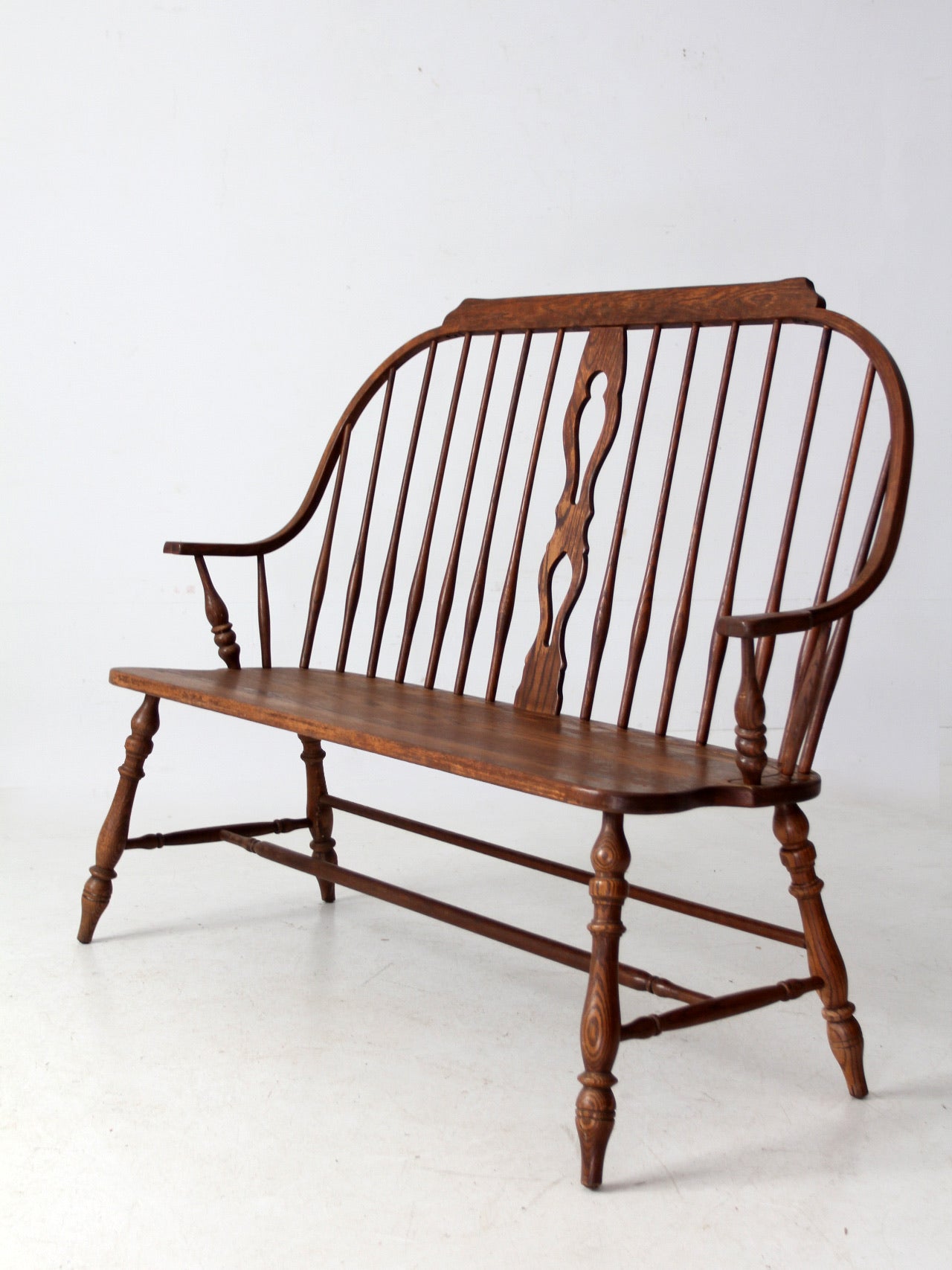vintage Temple Stuart “Scout Collection” bow-back windsor bench