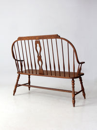 vintage Temple Stuart “Scout Collection” bow-back windsor bench