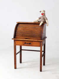 antique child's roll-top secretary desk