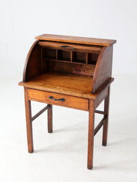 antique child's roll-top secretary desk