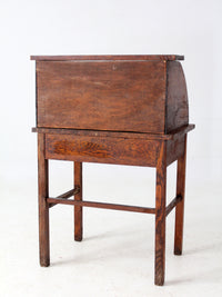 antique child's roll-top secretary desk