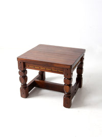 vintage lodge style end table