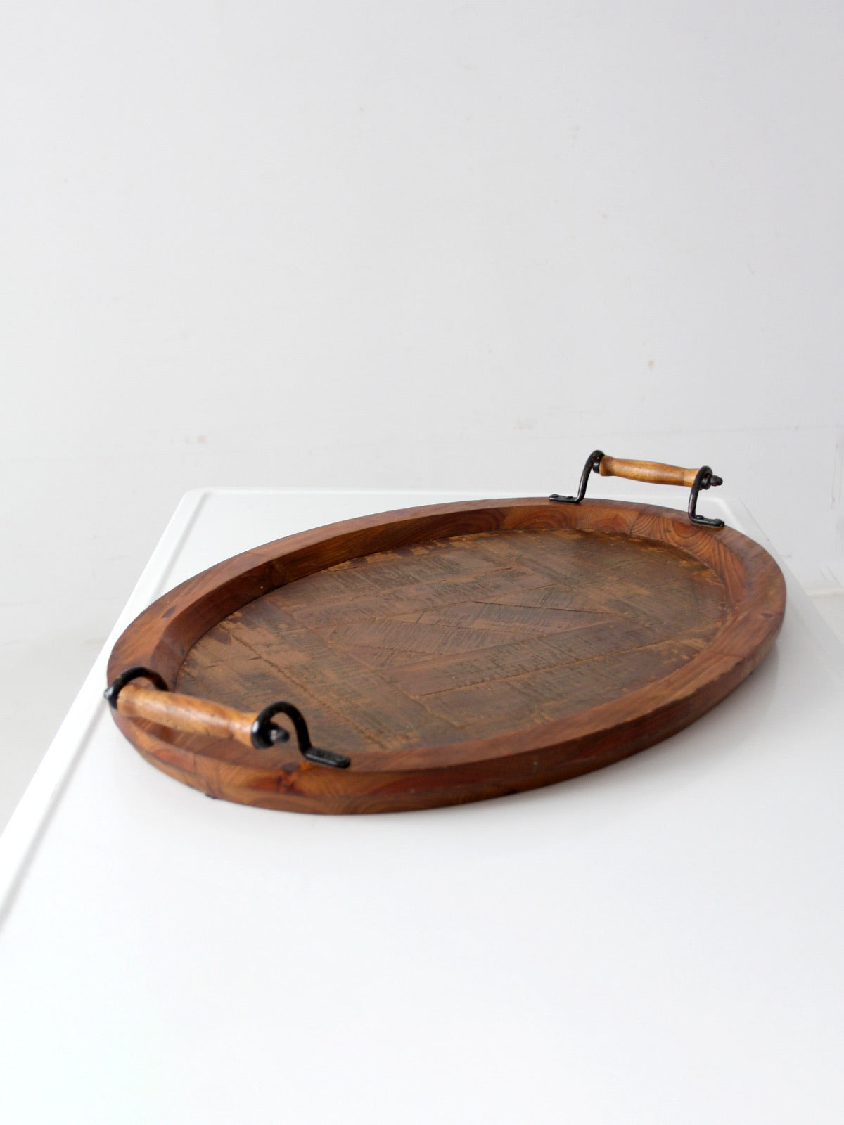 vintage rustic wood tray