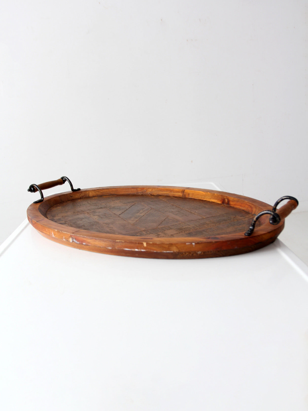 vintage rustic wood tray