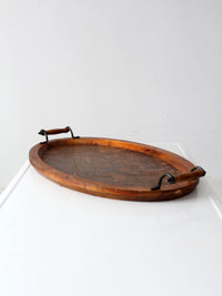 vintage rustic wood tray