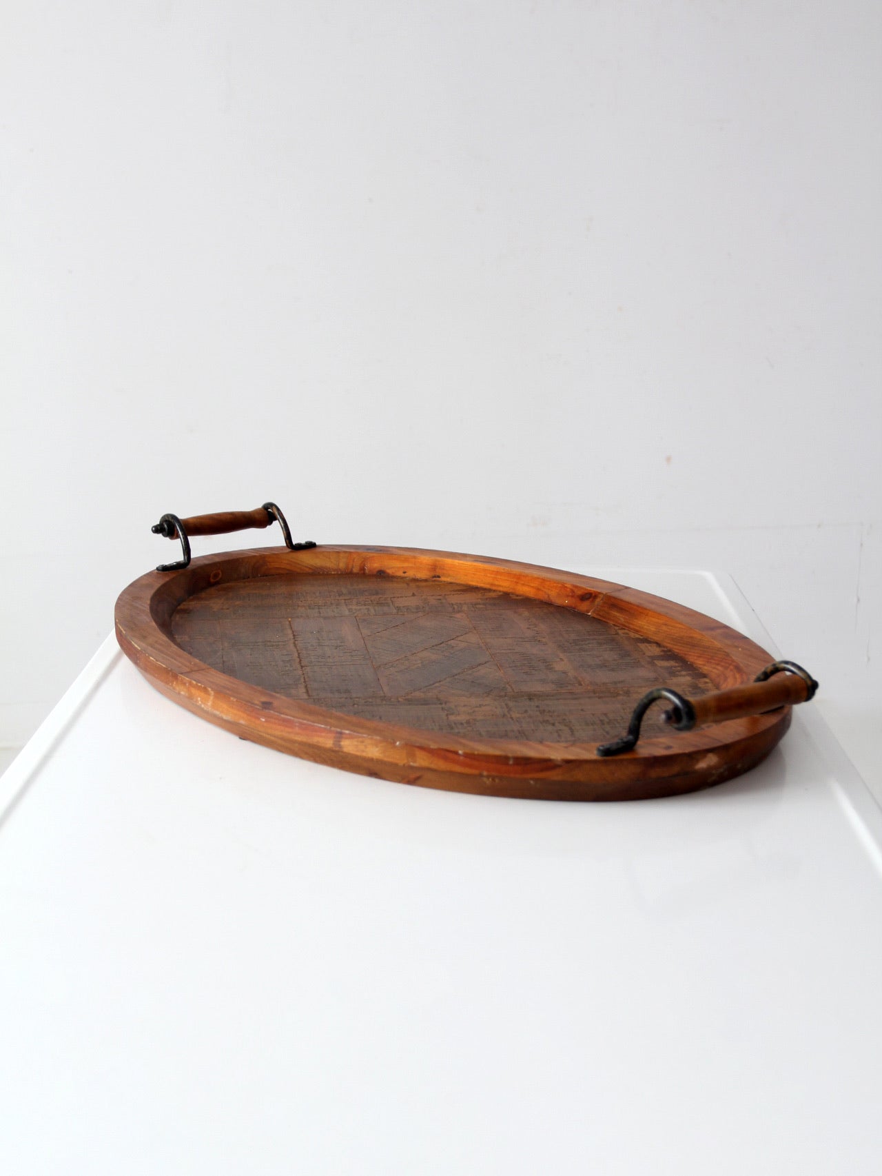 vintage rustic wood tray