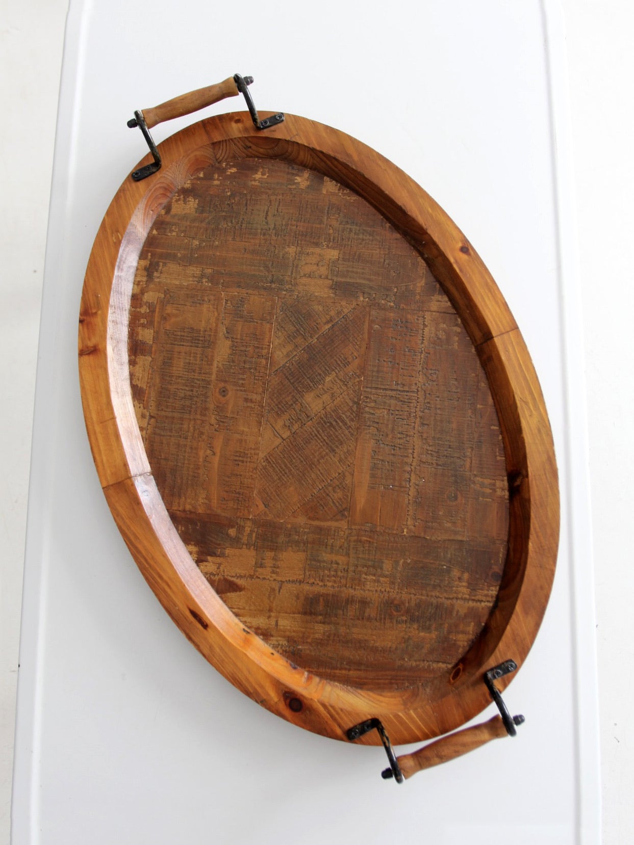 vintage rustic wood tray
