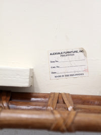 vintage stone and rattan table set