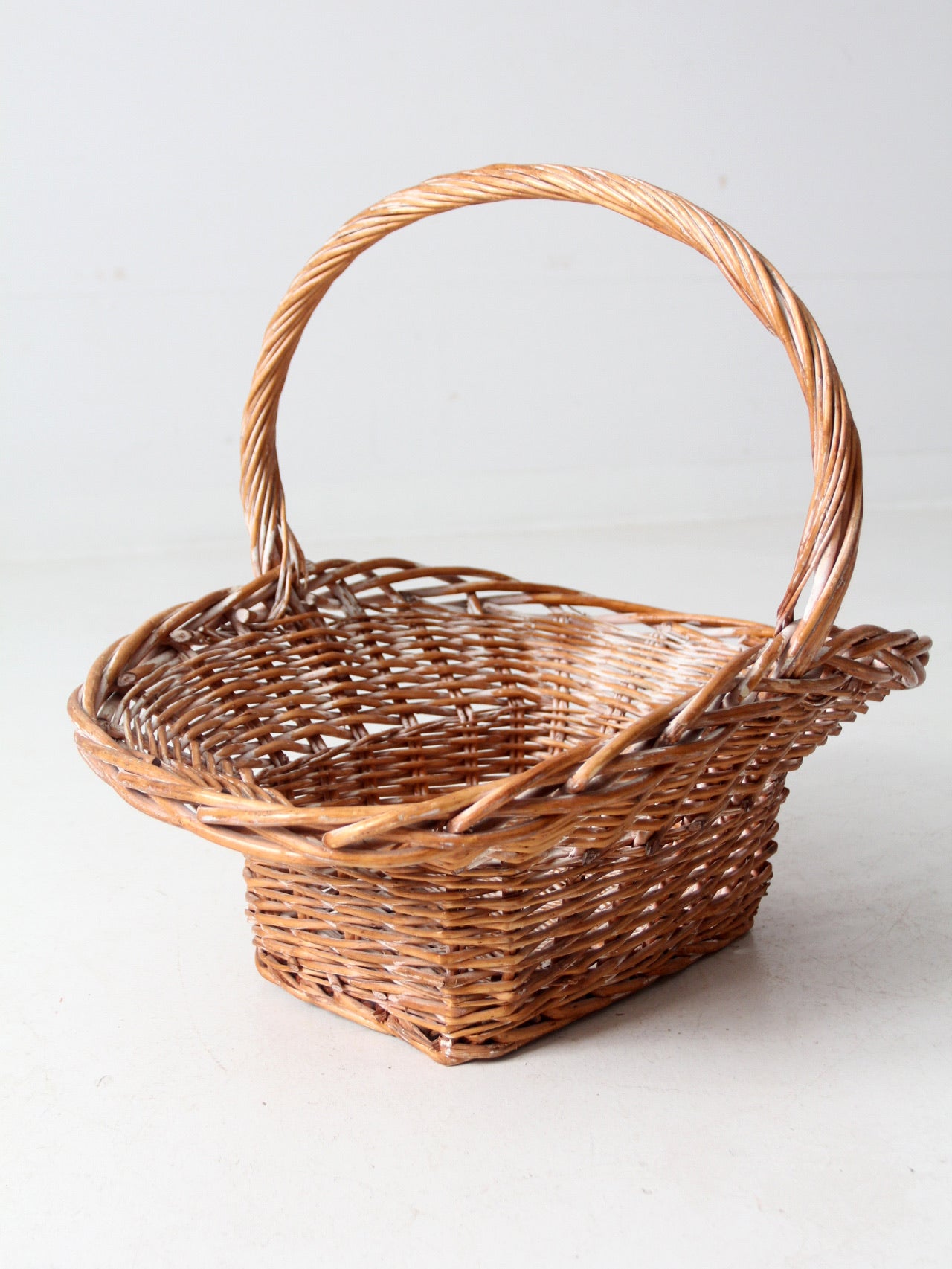 vintage large wicker basket