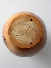 vintage burl wood vase