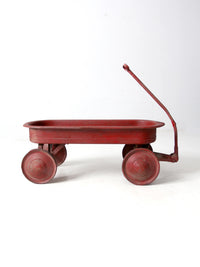 mid-century red toy metal wagon