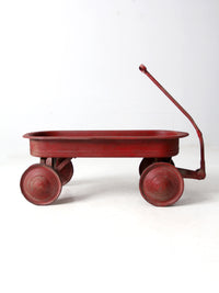 mid-century red toy metal wagon