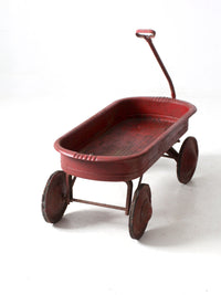 mid-century red toy metal wagon