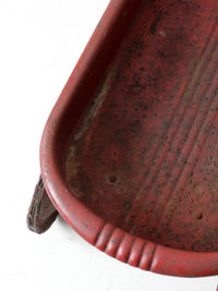 mid-century red toy metal wagon