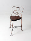 antique wrought iron art nouveau chair