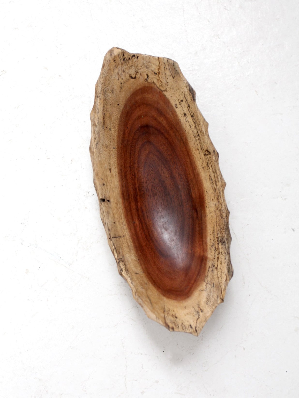 vintage handmade sculptural wood bowl