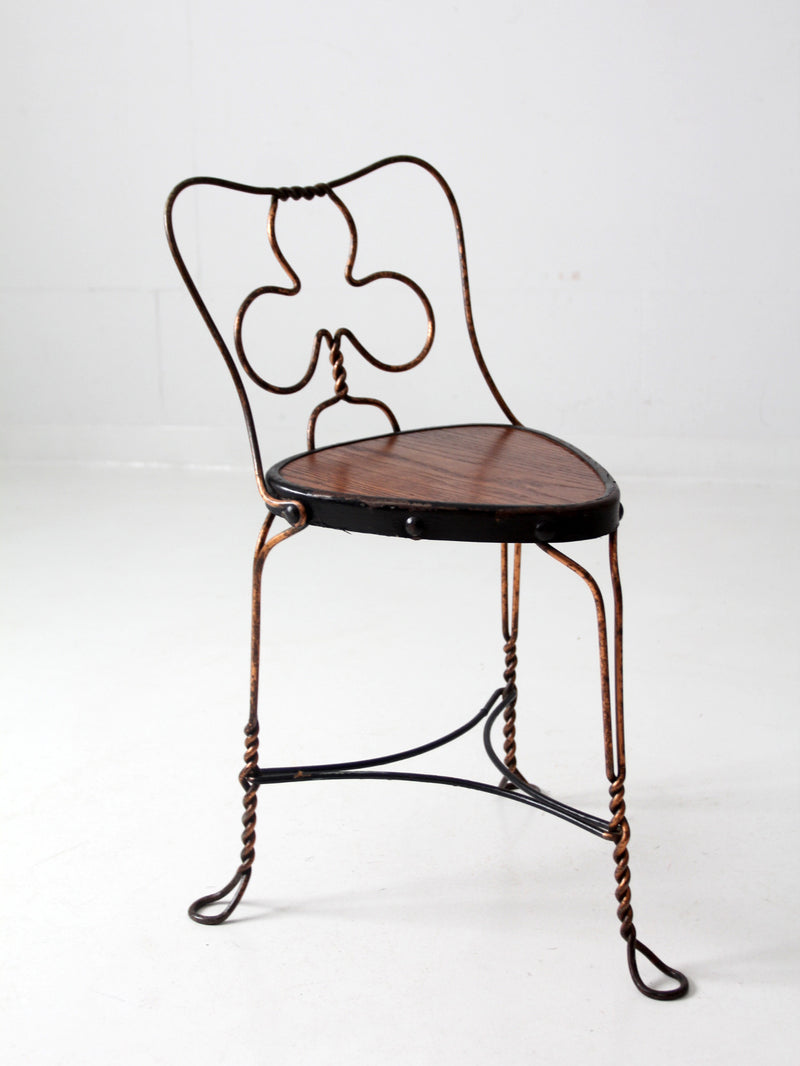 antique wrought iron art nouveau chair