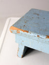 antique painted wood footstool