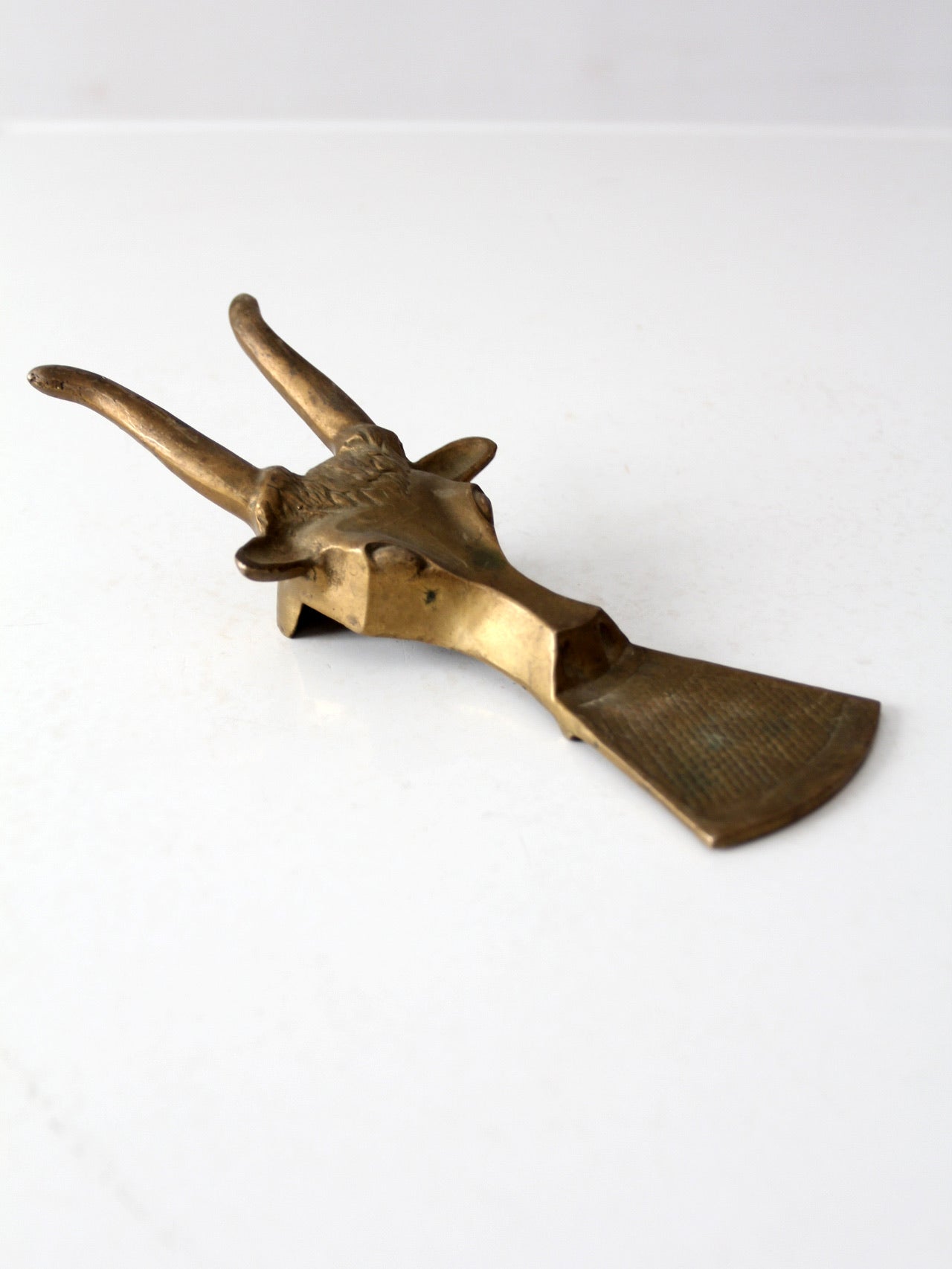 mid-century brass boot jack