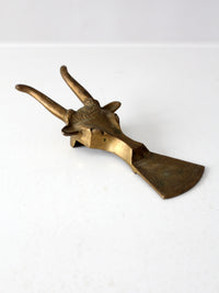 mid-century brass boot jack