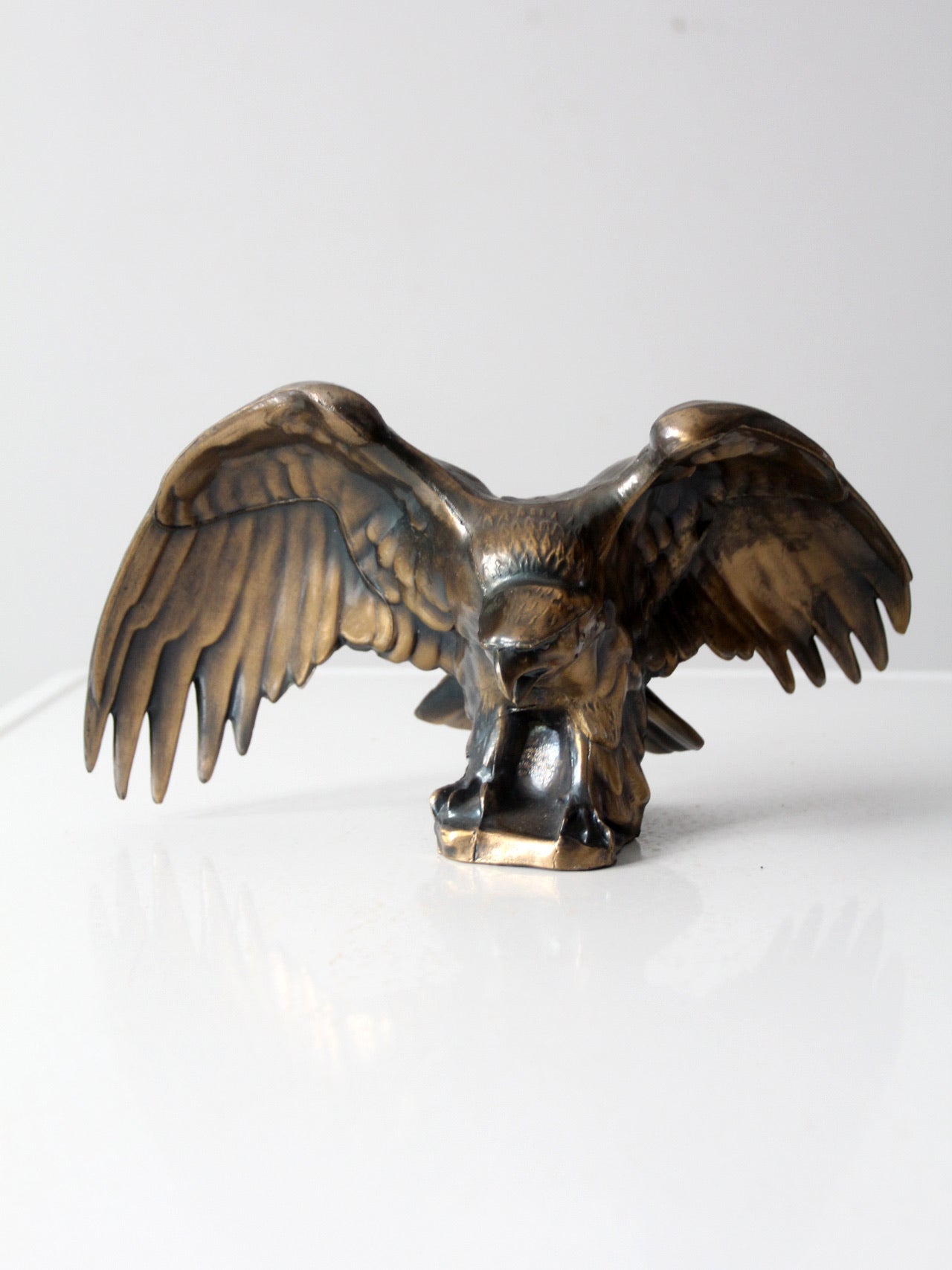 vintage brass eagle statue