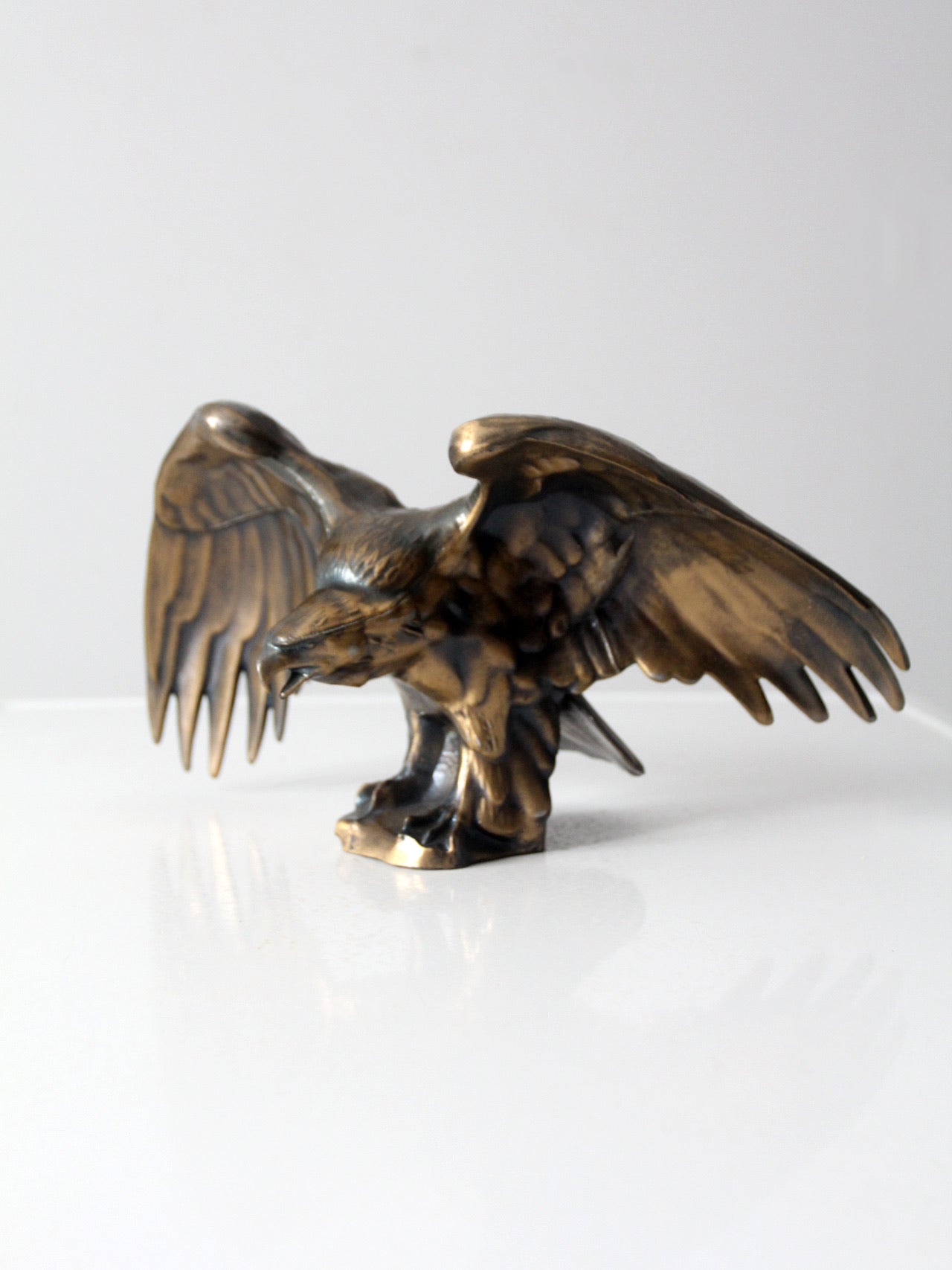 vintage brass eagle statue