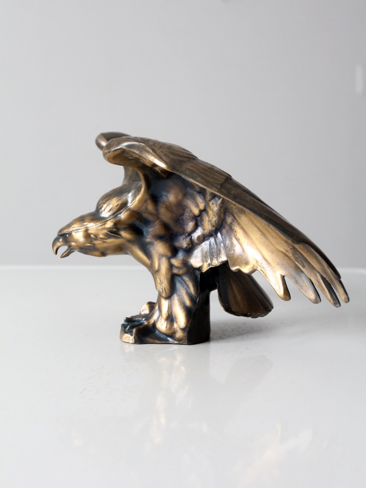 vintage brass eagle statue