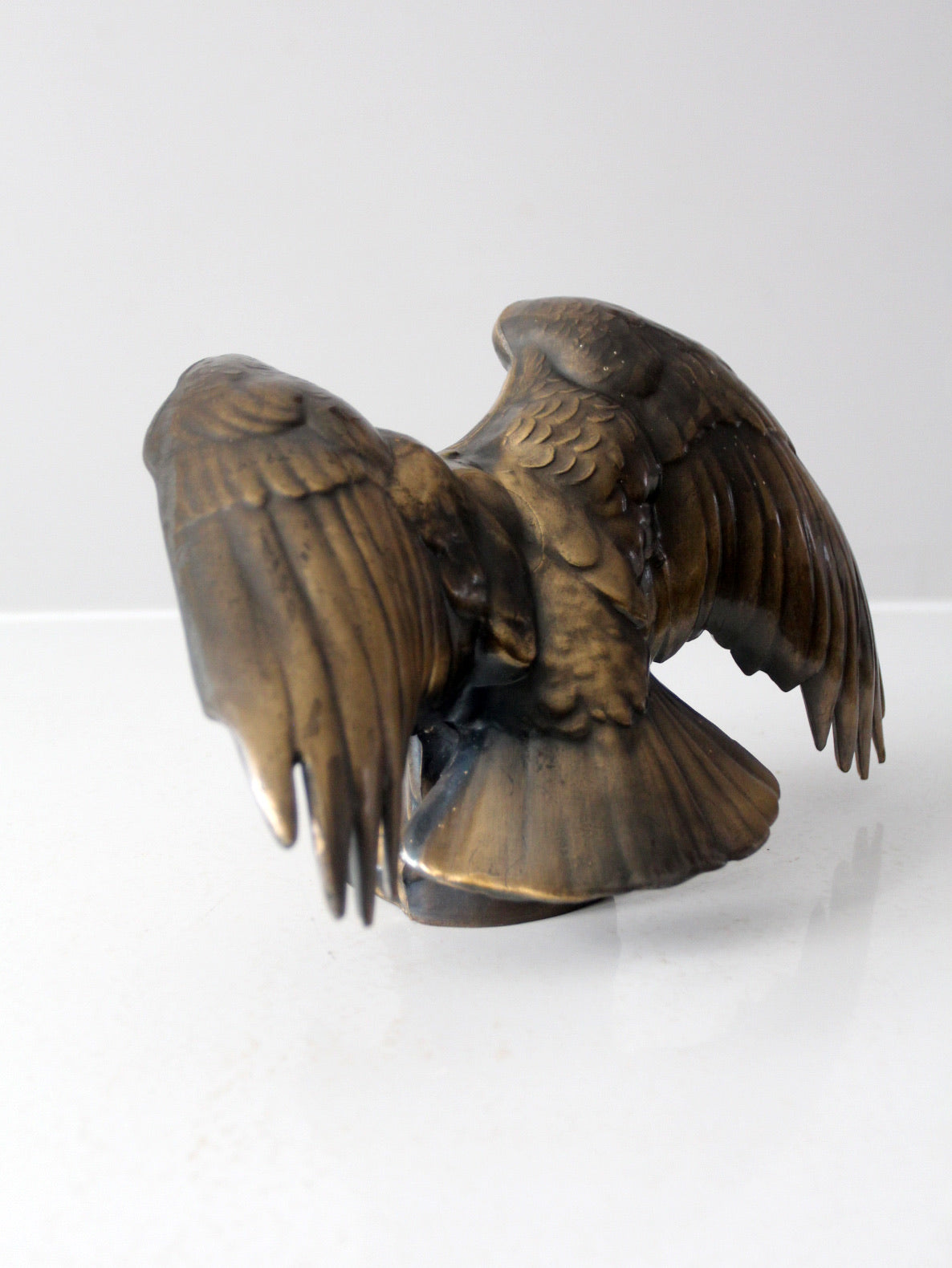 vintage brass eagle statue