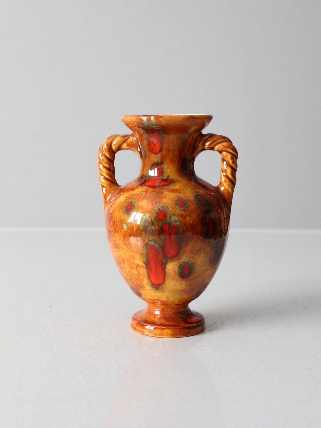 vintage drip glaze vase