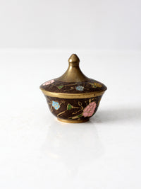 vintage cloisonné small covered dish