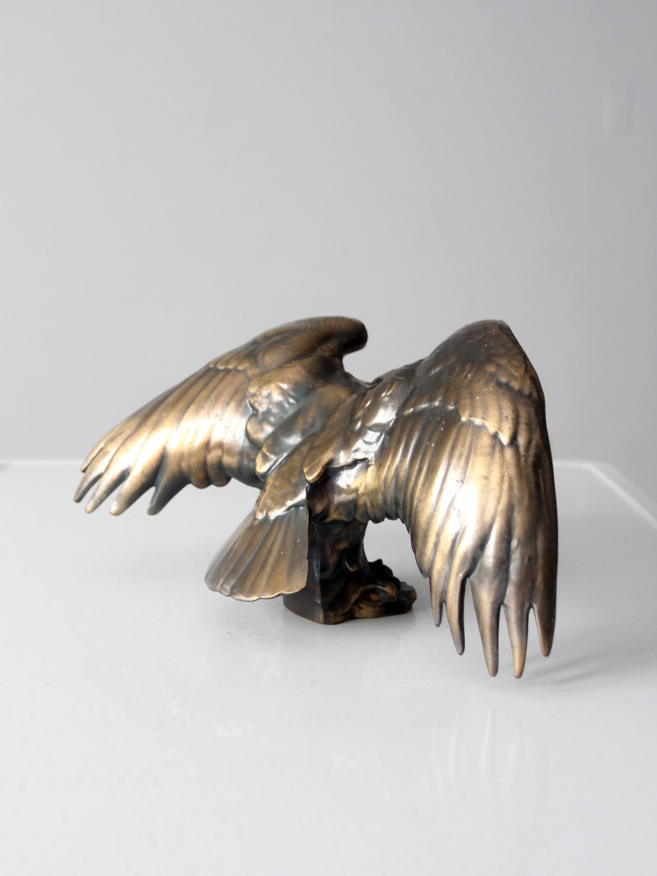 vintage brass eagle statue