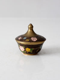 vintage cloisonné small covered dish