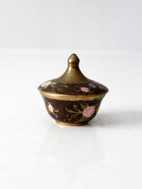 vintage cloisonné small covered dish