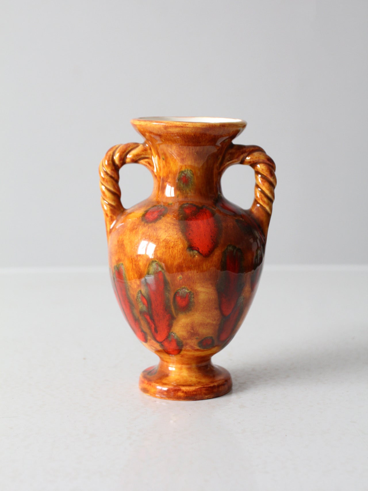 vintage drip glaze vase