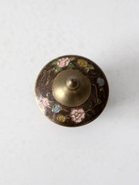 vintage cloisonné small covered dish