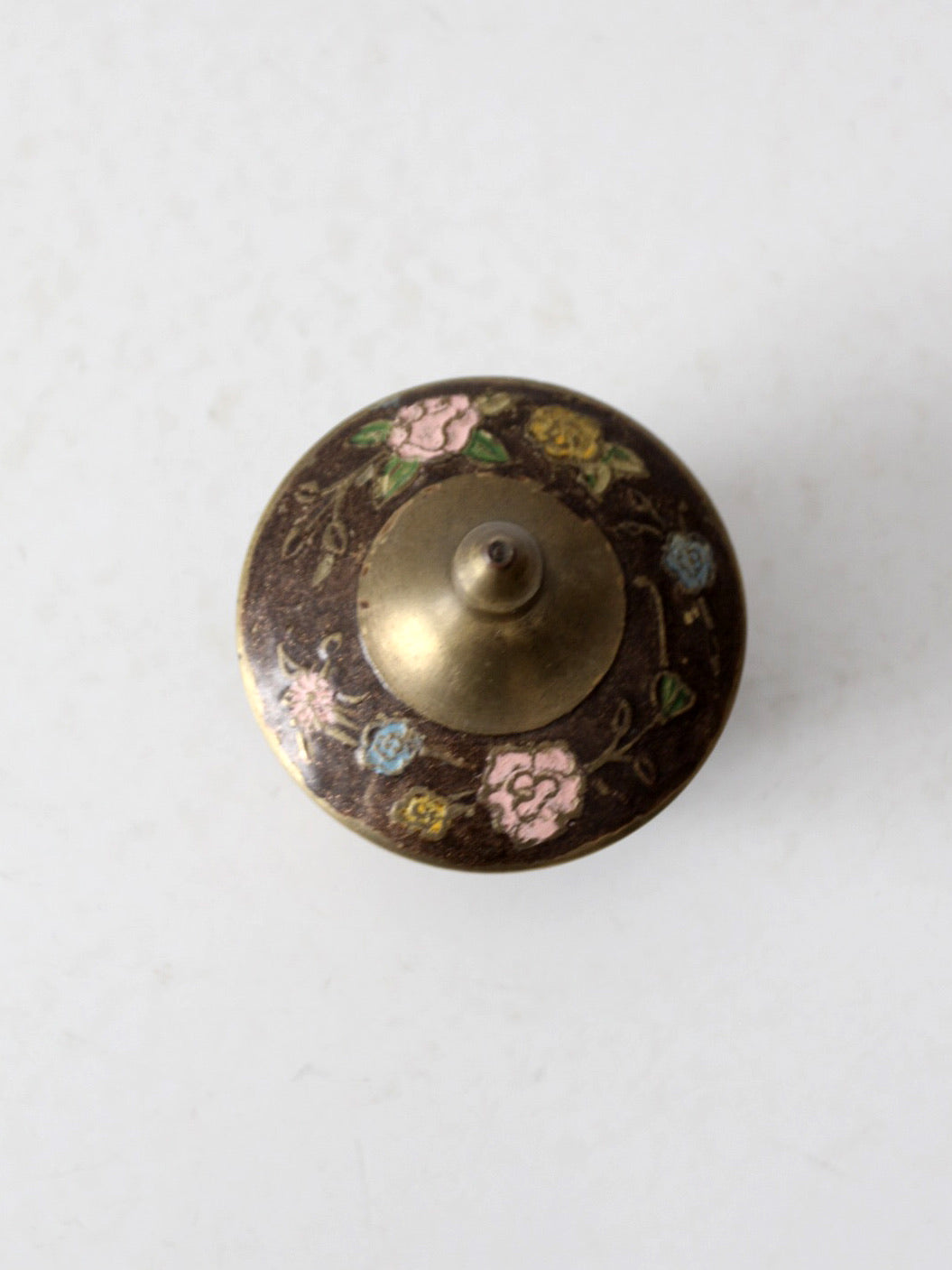 vintage cloisonné small covered dish