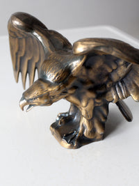vintage brass eagle statue