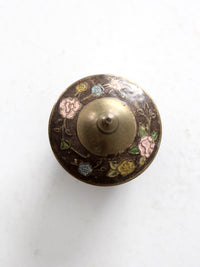 vintage cloisonné small covered dish