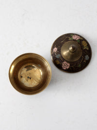 vintage cloisonné small covered dish