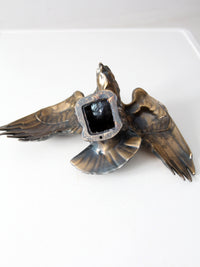 vintage brass eagle statue