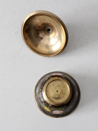 vintage cloisonné small covered dish