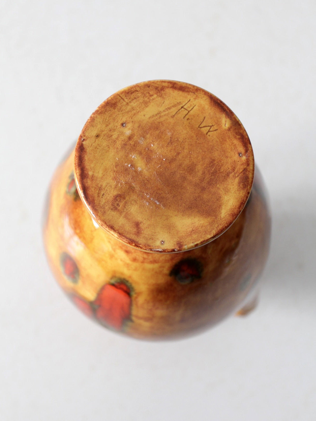 vintage drip glaze vase